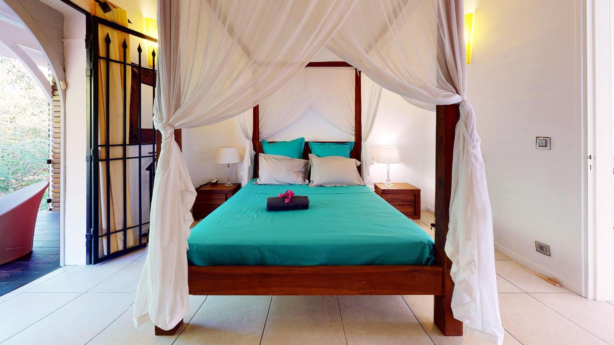 Villa Deluxe L'Hacienda Villa Vue Mer 180 Piscine Jacuzzi Proche Plage Marina Golf Pointe Des Chateaux Et Casino Jardin Clos Voyage Durable Saint-Francois  Phòng bức ảnh