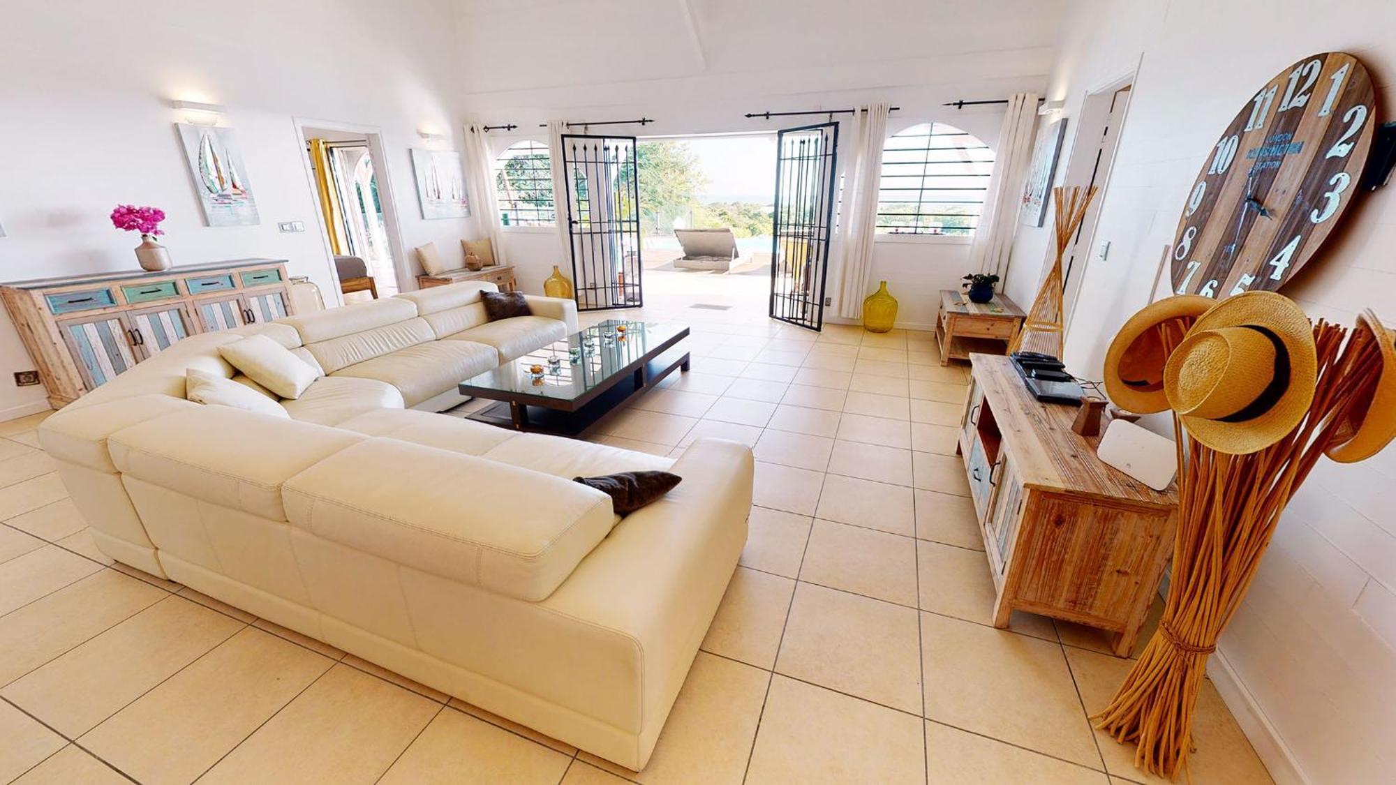 Villa Deluxe L'Hacienda Villa Vue Mer 180 Piscine Jacuzzi Proche Plage Marina Golf Pointe Des Chateaux Et Casino Jardin Clos Voyage Durable Saint-Francois  Phòng bức ảnh