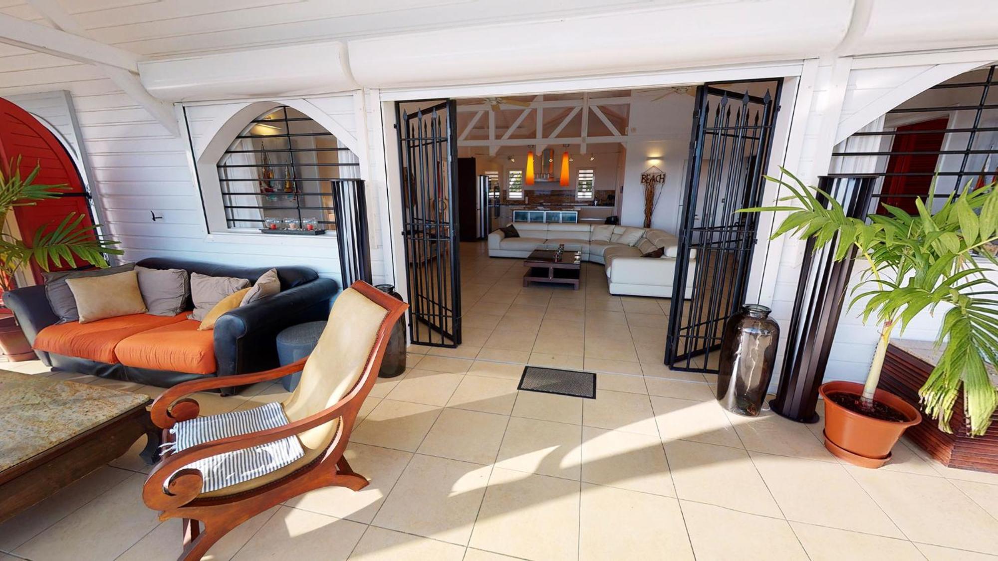 Villa Deluxe L'Hacienda Villa Vue Mer 180 Piscine Jacuzzi Proche Plage Marina Golf Pointe Des Chateaux Et Casino Jardin Clos Voyage Durable Saint-Francois  Phòng bức ảnh